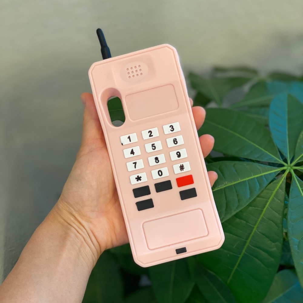 iPhone X / iPhone XS Retro 3D Case- Soft Pink